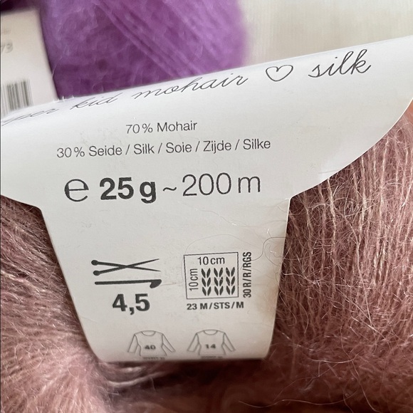 Three Skeins of Mohair Silk Yarn - Picture 5 of 6